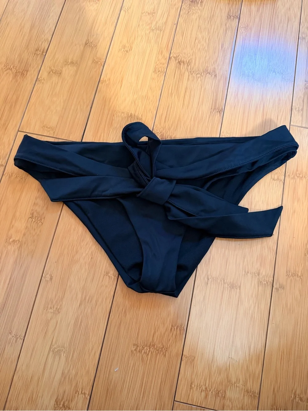 Black Tie-Front Women's Bikini Set - Adore Me